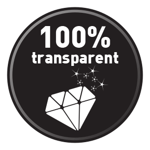 100 % transparent
